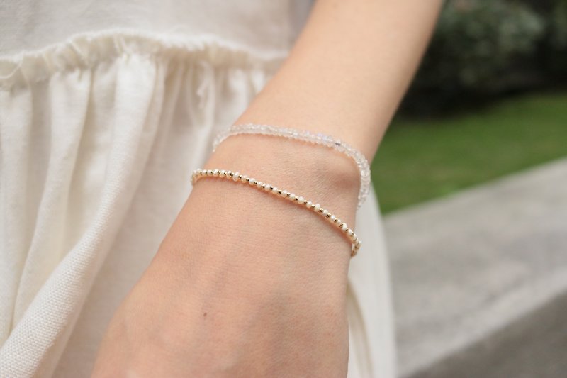 <☞ HAND IN HAND ☜> -500 natural pearl bracelet (0342) - Bracelets - Gemstone White