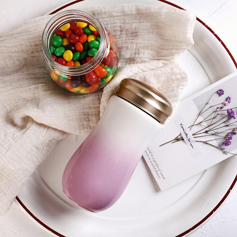Sweetheart Cup/White Lilac Purple - กระติกน้ำ - เครื่องลายคราม 