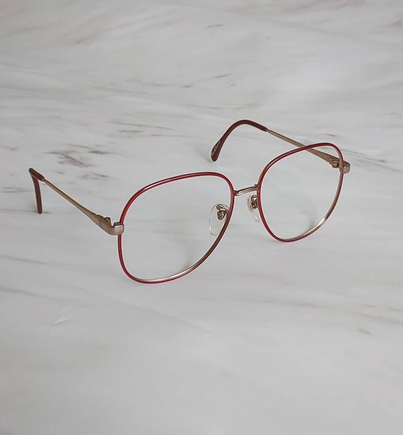 1960's Zeiss YvesChantal 西德製 亮紅色烤漆金屬古董眼鏡框 - 眼鏡/鏡框 - 其他金屬 紅色