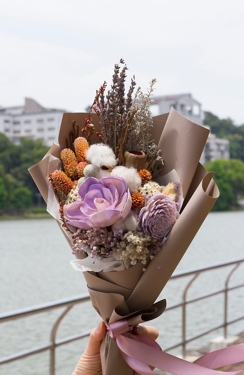 [Purple want to be with you] dry bouquet / customized / graduation bouquet / Valentine's Day / birthday gift - ช่อดอกไม้แห้ง - พืช/ดอกไม้ สีม่วง