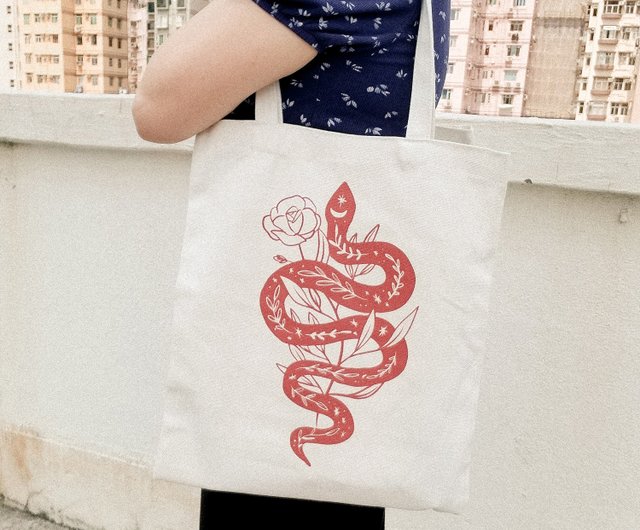 Snake discount tote bag