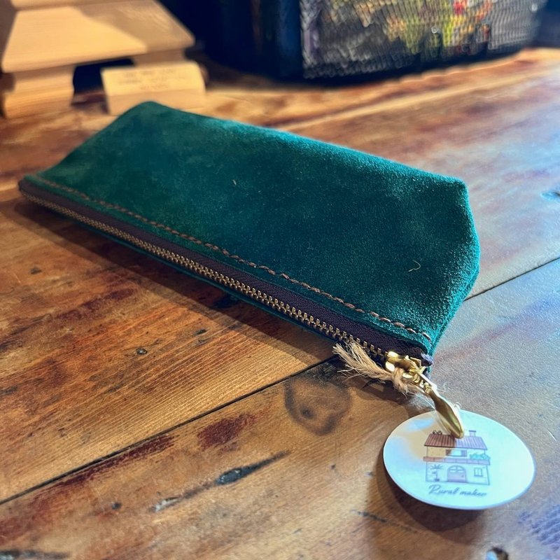 Handmade suede pencil case - Pencil Cases - Genuine Leather 