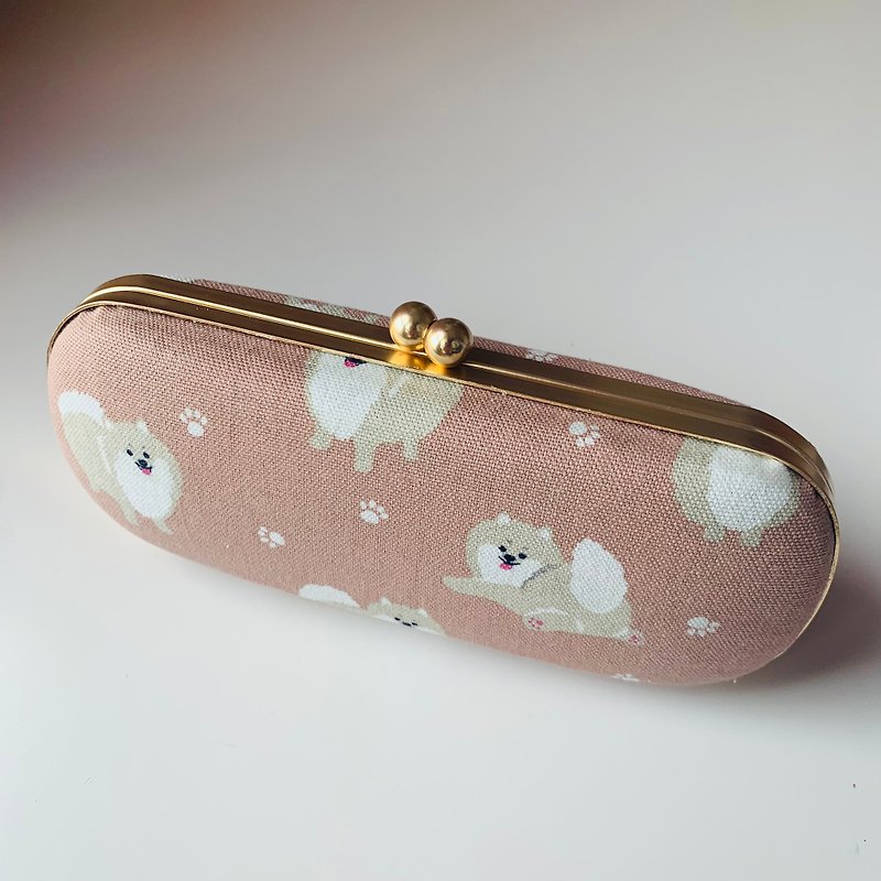 Pink Floral Glasses Case/ Pencil Case/ Jewellery Case - กล่องดินสอ/ถุงดินสอ - ผ้าฝ้าย/ผ้าลินิน สึชมพู