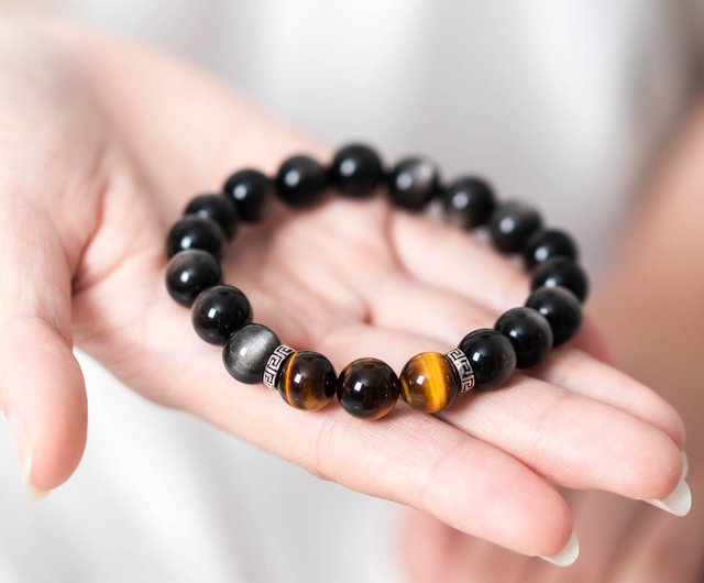 Obsidian tiger eye deals bracelet