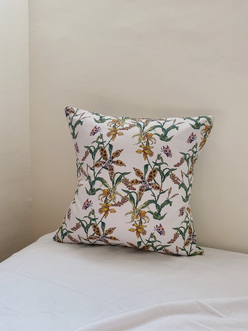 Warm winter orchid and butterfly pure cotton pillowcase gift box 45X45 50X50cm - Pillows & Cushions - Cotton & Hemp Pink