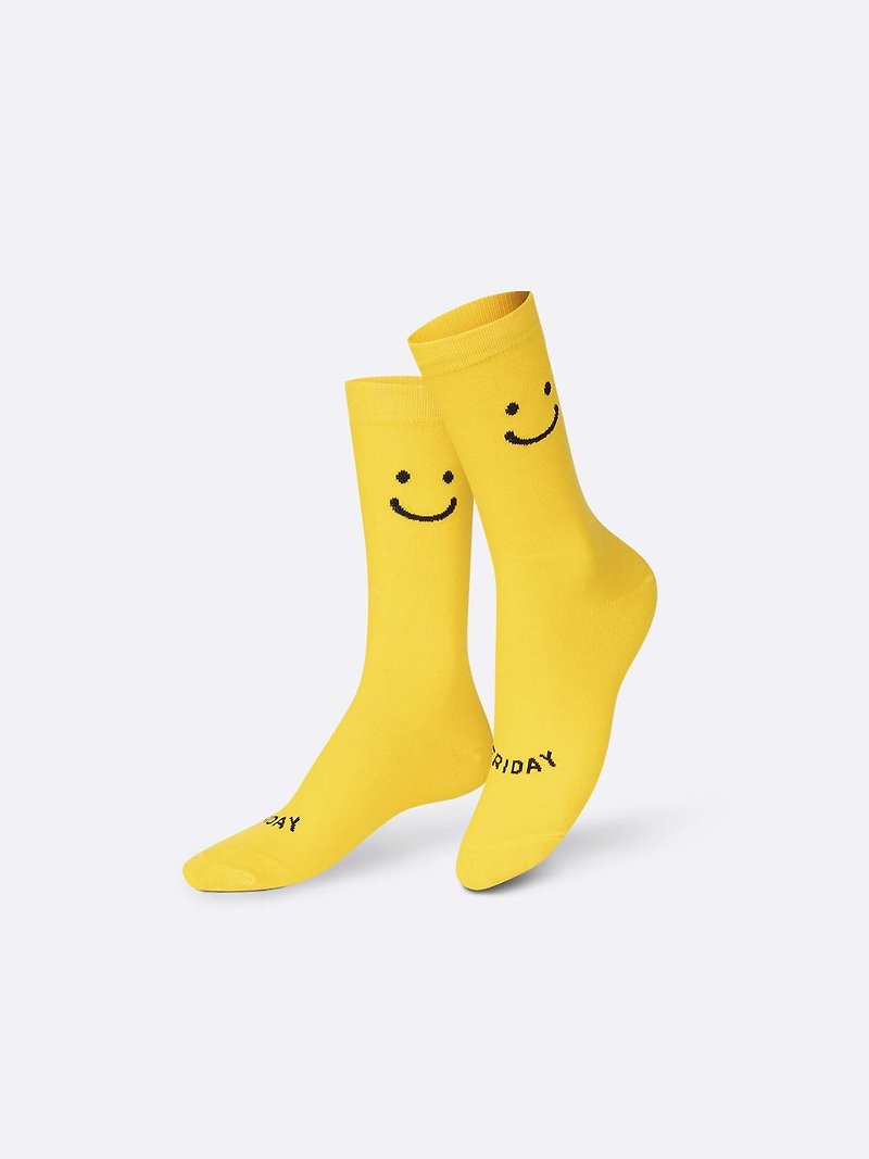EAT MY SOCKS Socks/Natural Series/Monday and Friday (2 pieces) - ถุงเท้า - ผ้าฝ้าย/ผ้าลินิน 