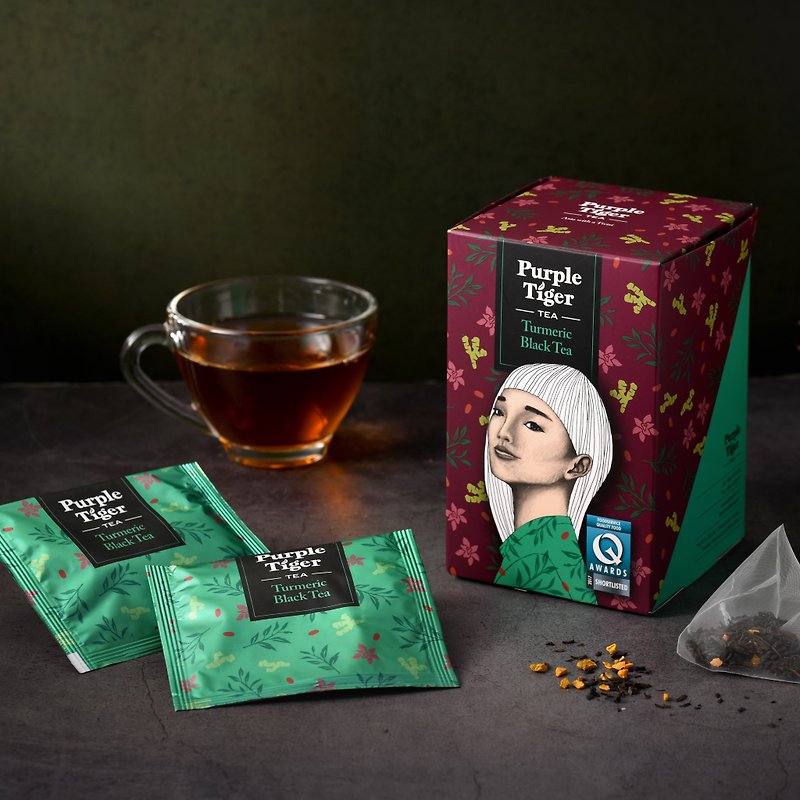 經典花草茶-薑黃紅茶 (10入/盒) - 茶葉/茶包 - 紙 紫色