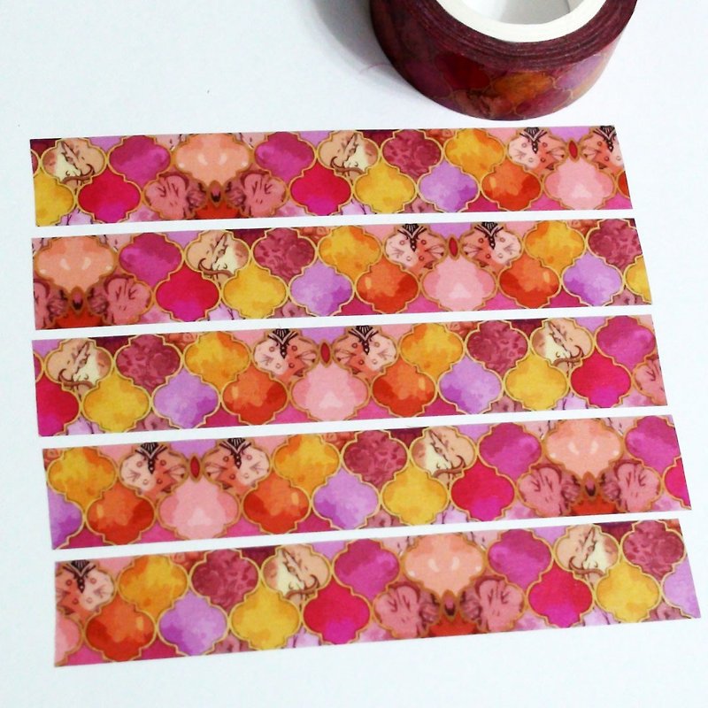 Masking Tape Red Morocco - Washi Tape - Paper 