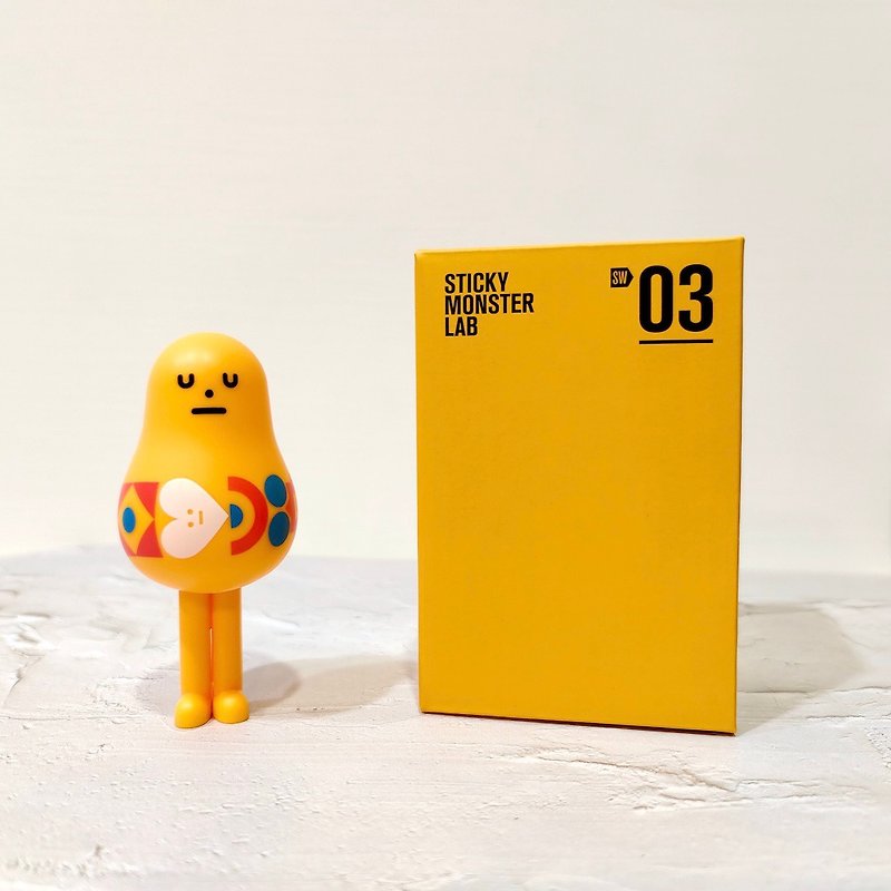 Sticky Monster Lab－SML WONDER EXPO exhibition limited figure 03－SWE Yellowmon - Stuffed Dolls & Figurines - Plastic Yellow