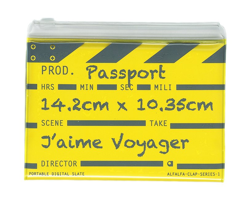 導演拍板護照套 - 黃色 - 證件套/識別證套 - 塑膠 黃色