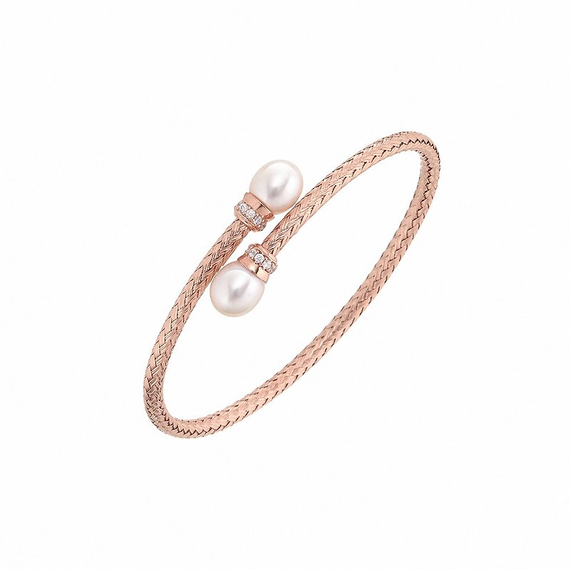 LUCIANO MILANO Zhenxin Yanyu sterling silver bracelet - Bracelets - Other Metals Pink