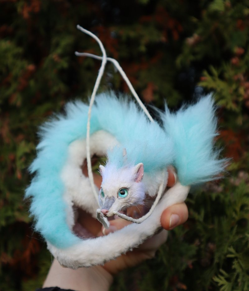 嬰兒白龍幻想藝術娃娃可擺姿勢鬍鬚可擺姿勢 - 公仔模型 - 其他人造纖維 白色