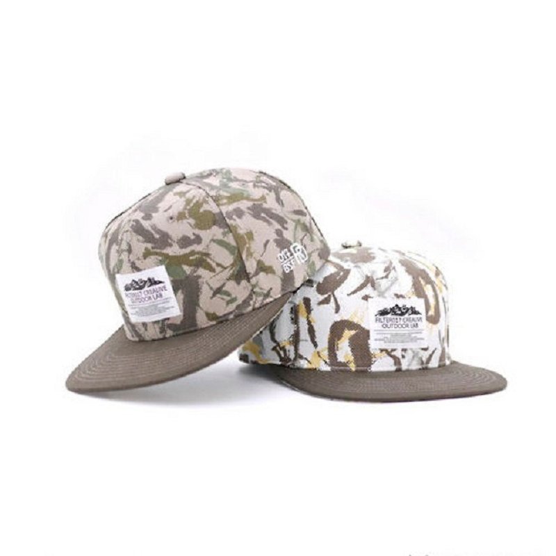 Filter017 Splash-ink Camo Snapback Cap / Splash Camo Baseball Cap - หมวก - ผ้าฝ้าย/ผ้าลินิน 