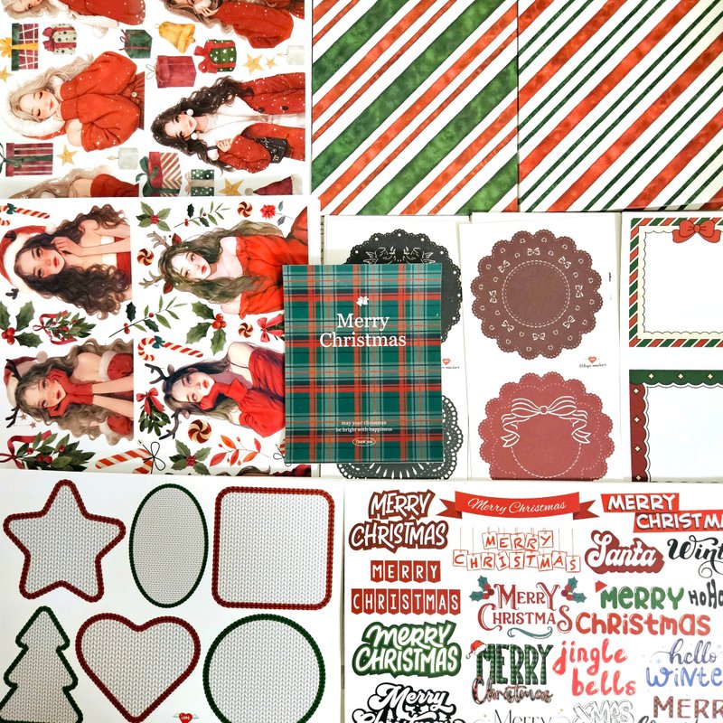 LOPO Christmas Stickers, 5 Types Set - สติกเกอร์ - กระดาษ 