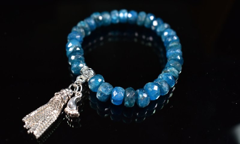 CYPRESS Sapphire Blue Stone Bracelet Natural Gemstone Bracelet - Bracelets - Semi-Precious Stones Blue
