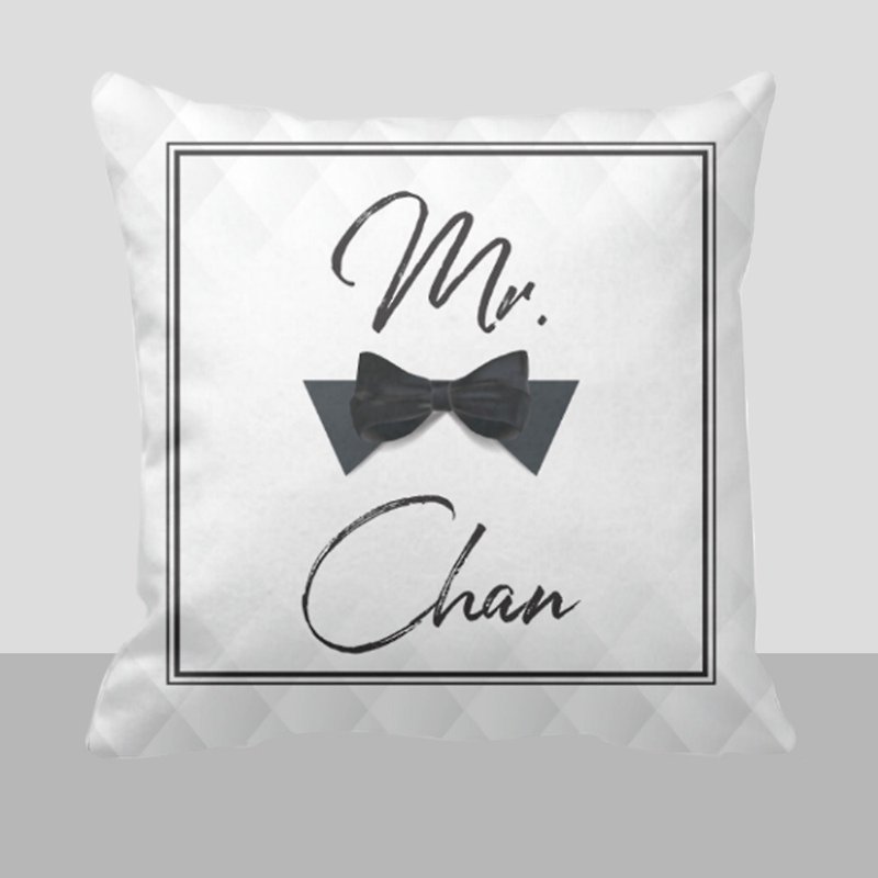 【結婚禮物】-客製化抱枕-Mr &amp; Mrs 結婚禮物-個人化名字 - 枕頭/抱枕 - 聚酯纖維 白色