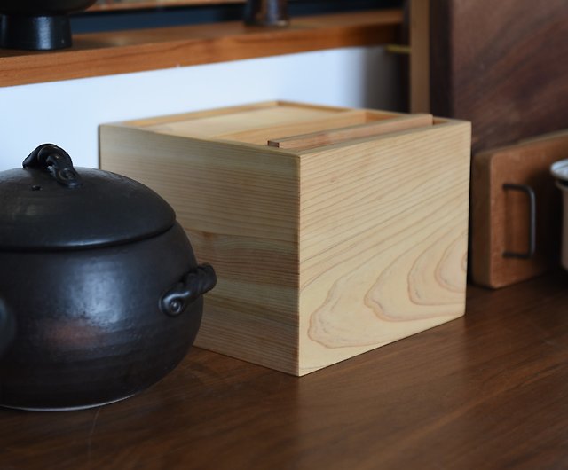 Japanese cypress rice box small kitchen grain snack storage box  moisture-proof and insect-proof storage box - Shop CHONG Storage - Pinkoi