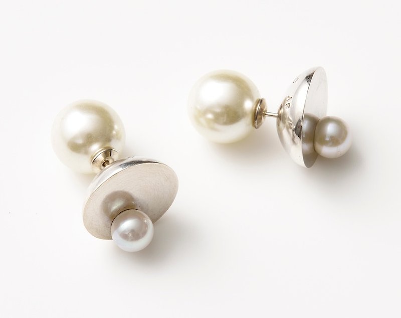 CP118 (Akoya Pearl) - Earrings & Clip-ons - Other Metals Silver
