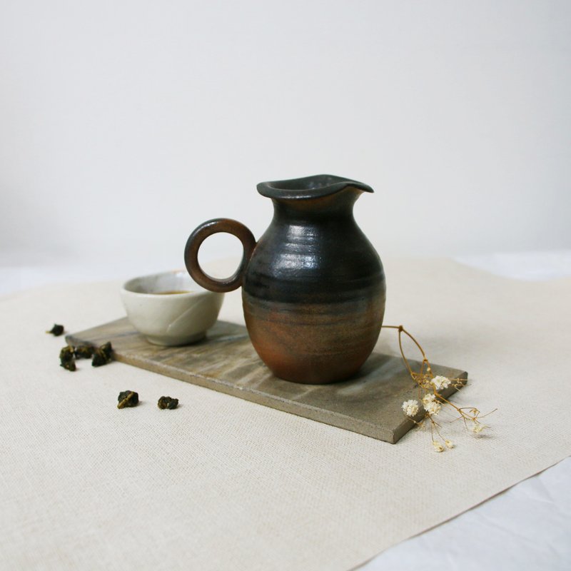 /Expansion/Rock Crack series proudly hand-made works of Chahai New Color Burning Wood Burning | Works by Chen Weien - Teapots & Teacups - Pottery Brown