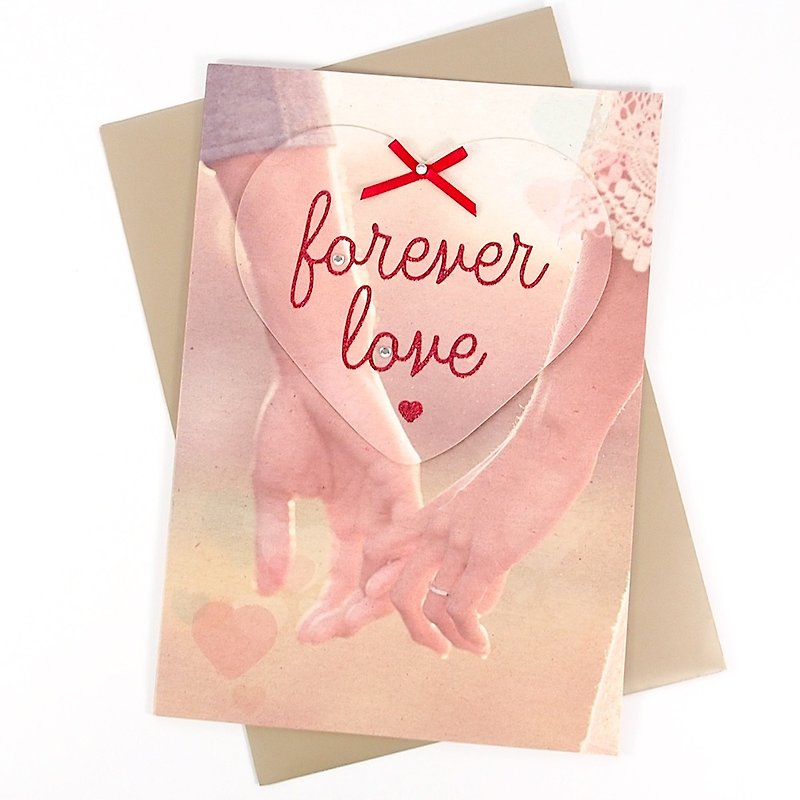 Hand in hand forever lover card [Hallmark- Card Valentine's Day series] - การ์ด/โปสการ์ด - กระดาษ สึชมพู