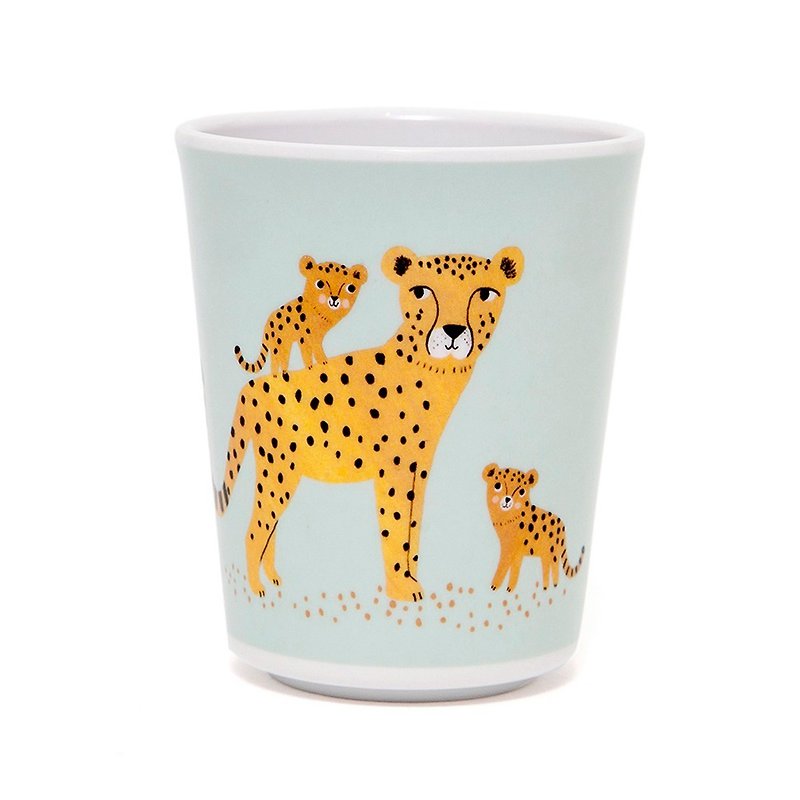 Dutch Petit Monkey Lake Water Green Leopard Family Mini Cup - Children's Tablewear - Plastic 