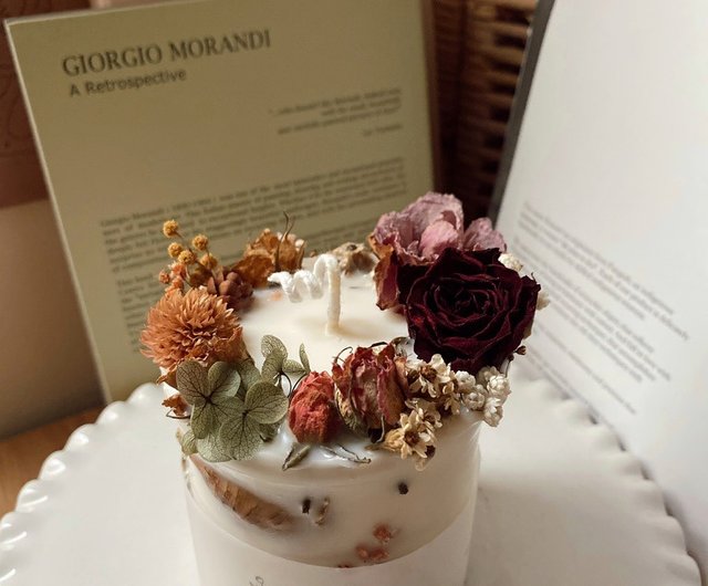 Curlyyuu天然大豆の香りのキャンドルクラシックドライフラワー