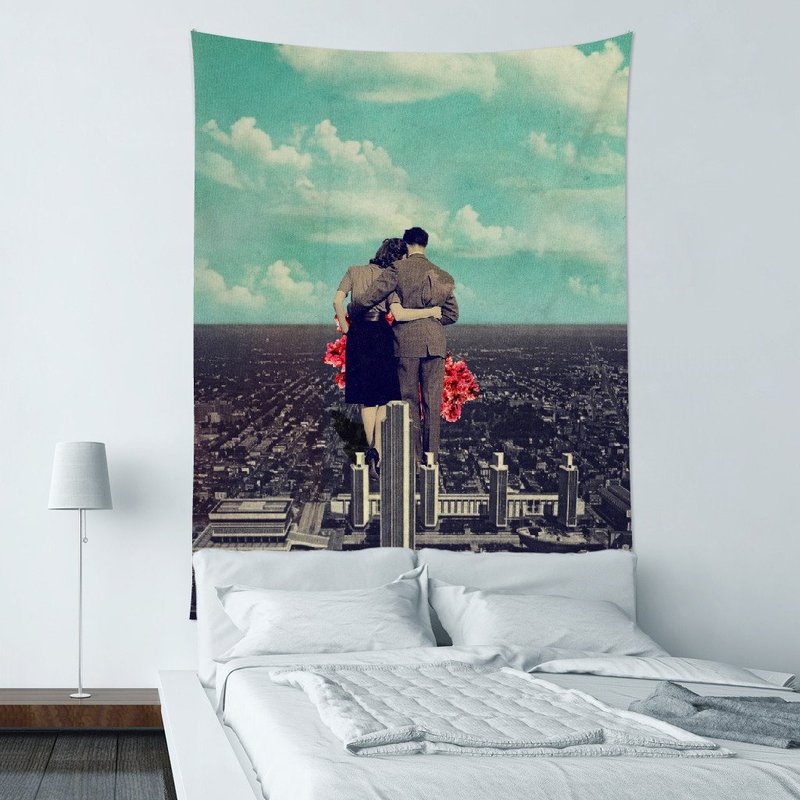 Together-壁幔 Wall Tapestry-牆壁裝飾 掛布 情侶禮物 (直式版) - 海報/掛畫/掛布 - 聚酯纖維 多色