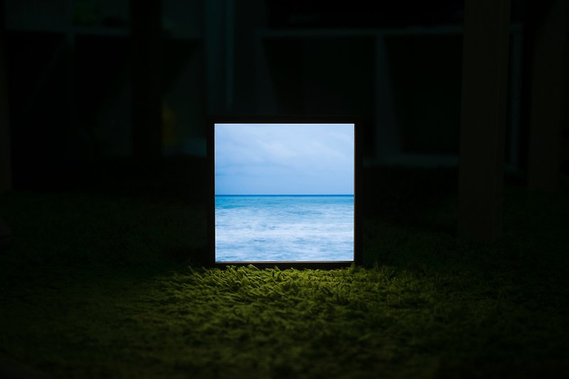 Lighto Light Sample Mini Lightbox Light Blue Beer (aPo) - Picture Frames - Wood Blue