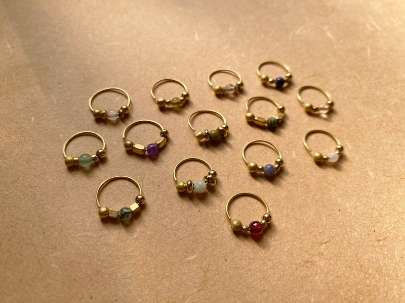 Bronze Mini Crystal Earrings - Earrings & Clip-ons - Gemstone Multicolor