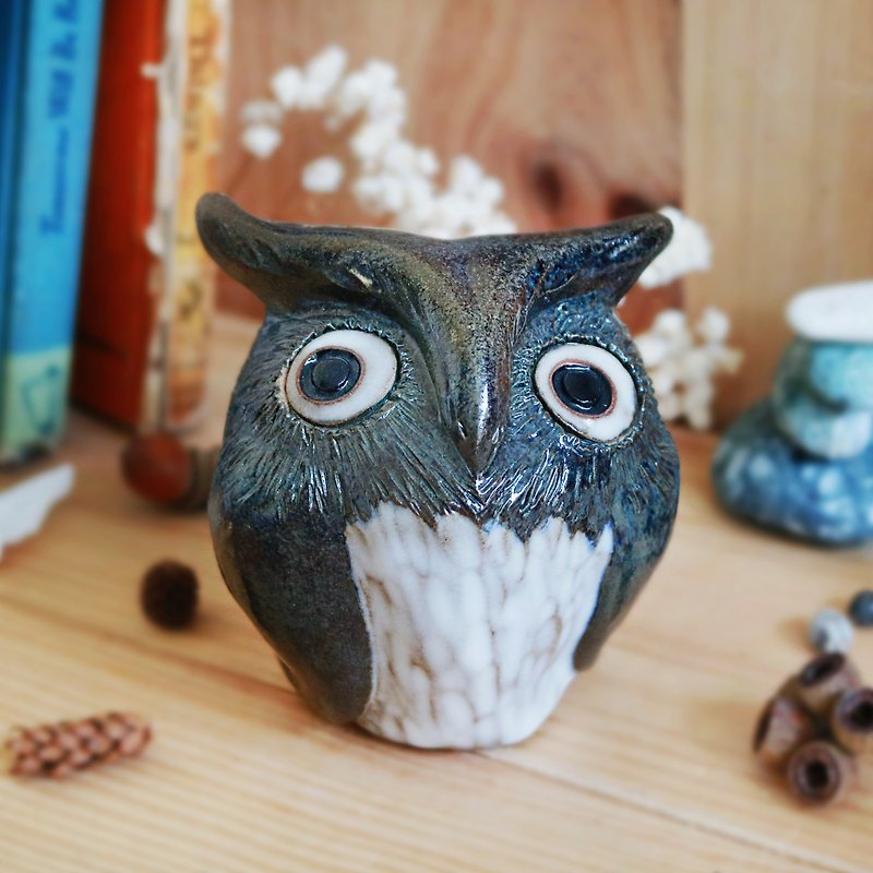 Big scops owl - 2 - Items for Display - Pottery 