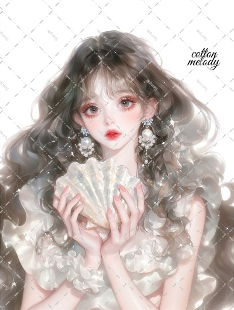 original sticker no.5785 人物ステッカー オリジナルステッカー 人物ステッカー 女の子ステッカー オリジナル人物ステッカー - 貼紙 - 紙 