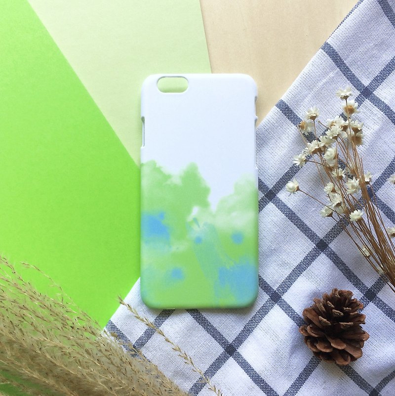 iPhone、HTC、Samsung、Sony、oppo用の草の緑とブルーのいたずら//オリジナルの電話ケース - スマホケース - プラスチック グリーン