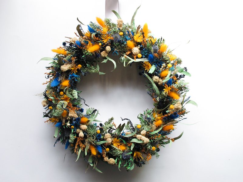 Flower Wreath!【海神-Poseidon】乾燥花 花圈 佈置 聖誕節 開幕 - 擺飾/家飾品 - 植物．花 