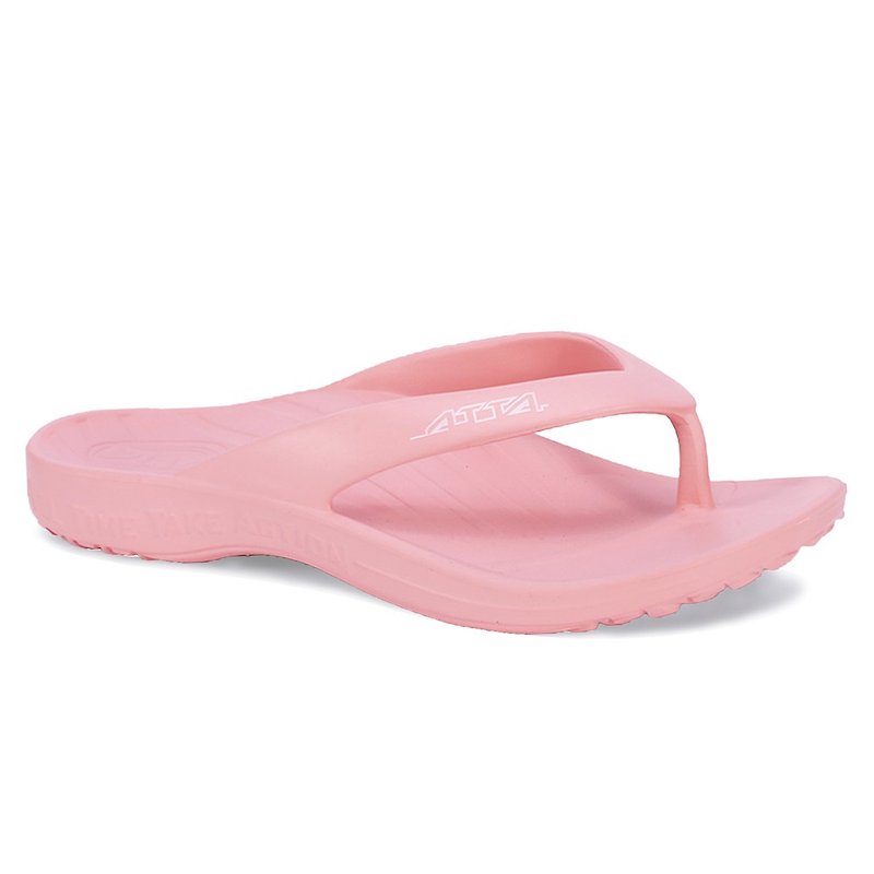 【ATTA】足底均壓 足弓簡約夾腳拖鞋-粉色 - 拖鞋 - 塑膠 