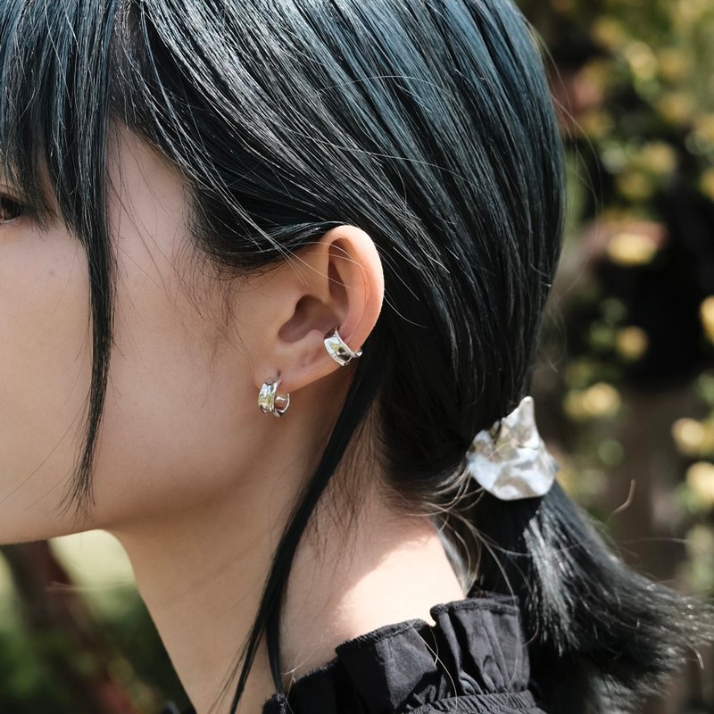 TOKA Ear Cuff 耳扣 - 耳環/耳夾/耳骨夾 - 純銀 銀色