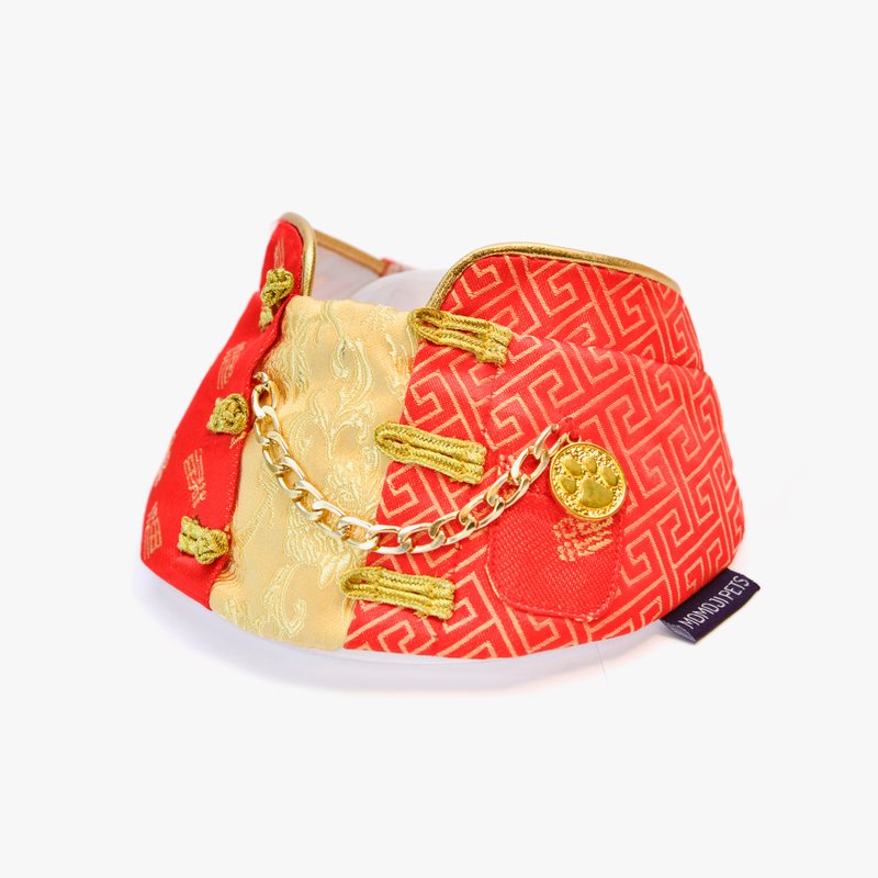 【MOMOJI】WAYNE Pet CNY Bib - Clothing & Accessories - Polyester Red