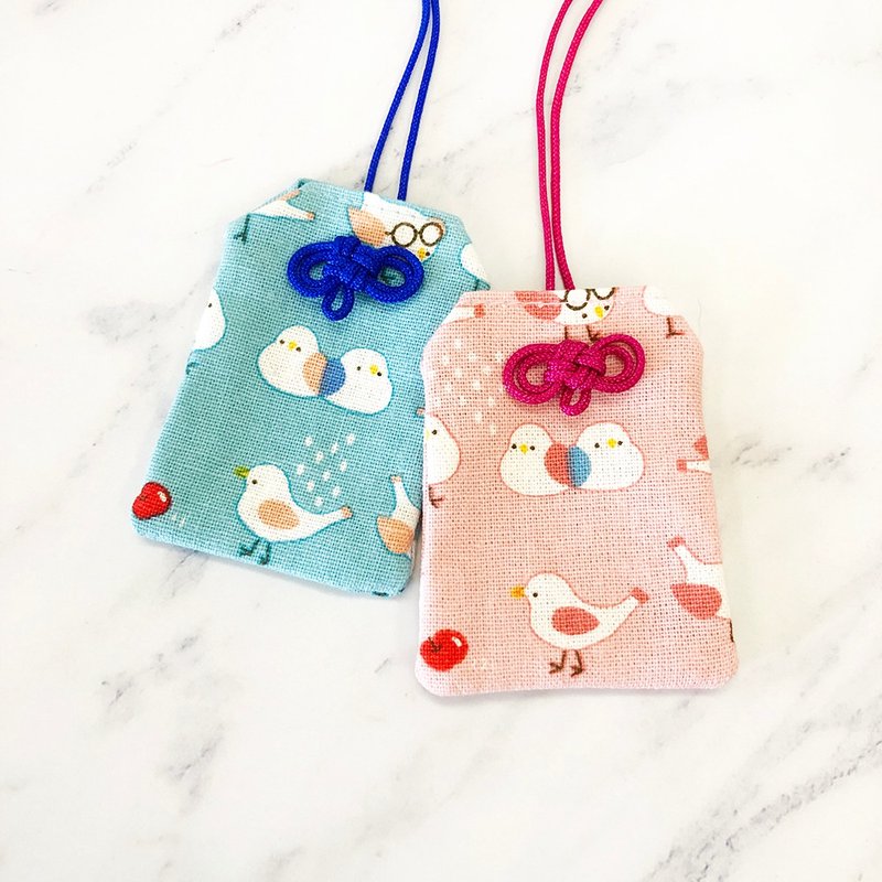 [Valentine's Day Gift] Love Birds Guardian Peace Charm Bag Sachet Wedding Small Things - อื่นๆ - ผ้าฝ้าย/ผ้าลินิน สึชมพู