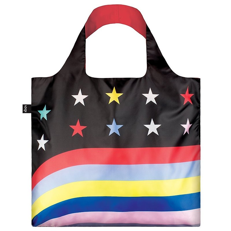 LOQI-星條旗 TRST - 側背包/斜孭袋 - 塑膠 黑色