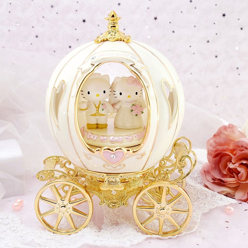 Hello Kitty Wedding Pumpkin Car Music Bell - Items for Display - Porcelain 