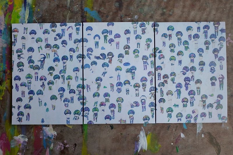Postcard-Cosmic Girl-Three Piece Set - การ์ด/โปสการ์ด - กระดาษ สีน้ำเงิน