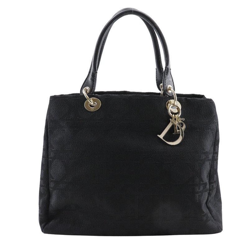 【日本直送】クリスチャンディオール Dior カナージュ トートバッグ JCA449449 ナイロンキャンバス 黒 レディース【中古】 - 手提包/手提袋 - 尼龍 黑色