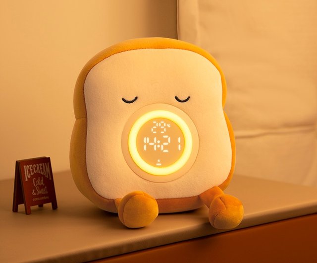 トーストのぬいぐるみ目覚まし時計のランプです - ショップ EnterFun