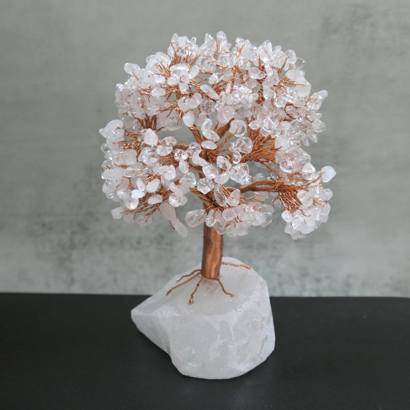白水晶發財樹/生命樹 (白水晶原礦底) - 擺飾/家飾品 - 水晶 