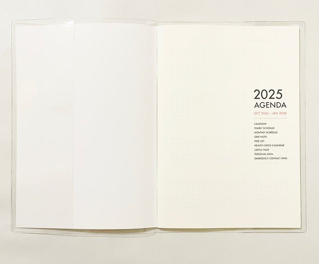 10月始まり 2025年 文豪兎原稿用紙 スケジュール手帳 イラスト