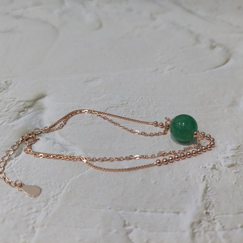 Green strawberry crystal bracelet - Bracelets - Gemstone Green