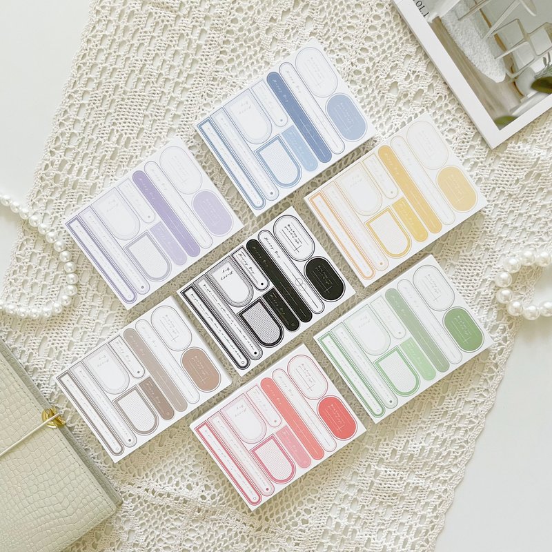 Emotional ellipse complex label frame scrapbook notepads paper - 便條紙/便利貼 - 紙 