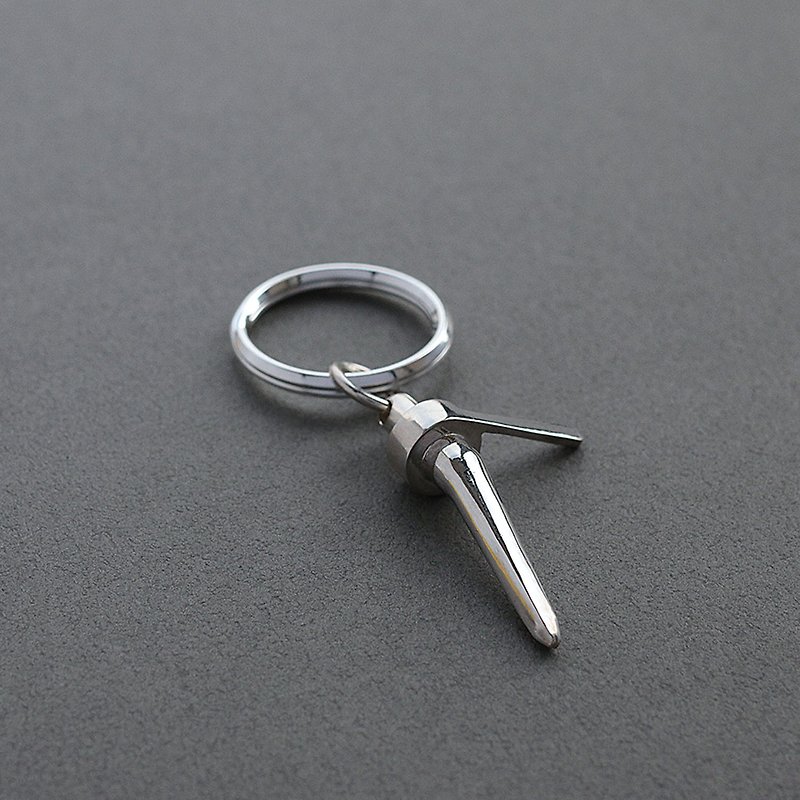 Turntable Cartridge Keyring - Keychains - Other Metals Silver
