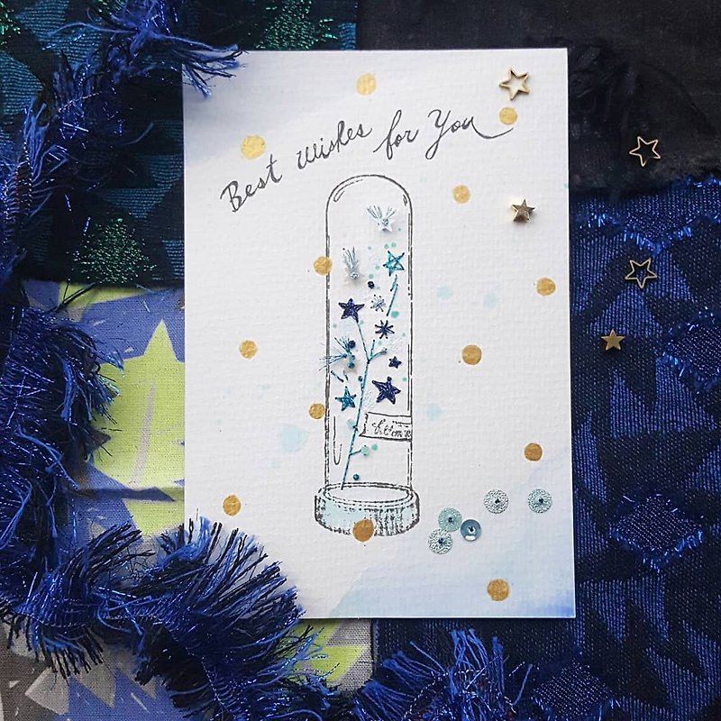Customized exclusive embroidery drawing cards-blessings commemorative custom teaser - การ์ด/โปสการ์ด - งานปัก หลากหลายสี