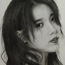 色鉛筆画/人物画/女性頭/額装 - ショップ Lin