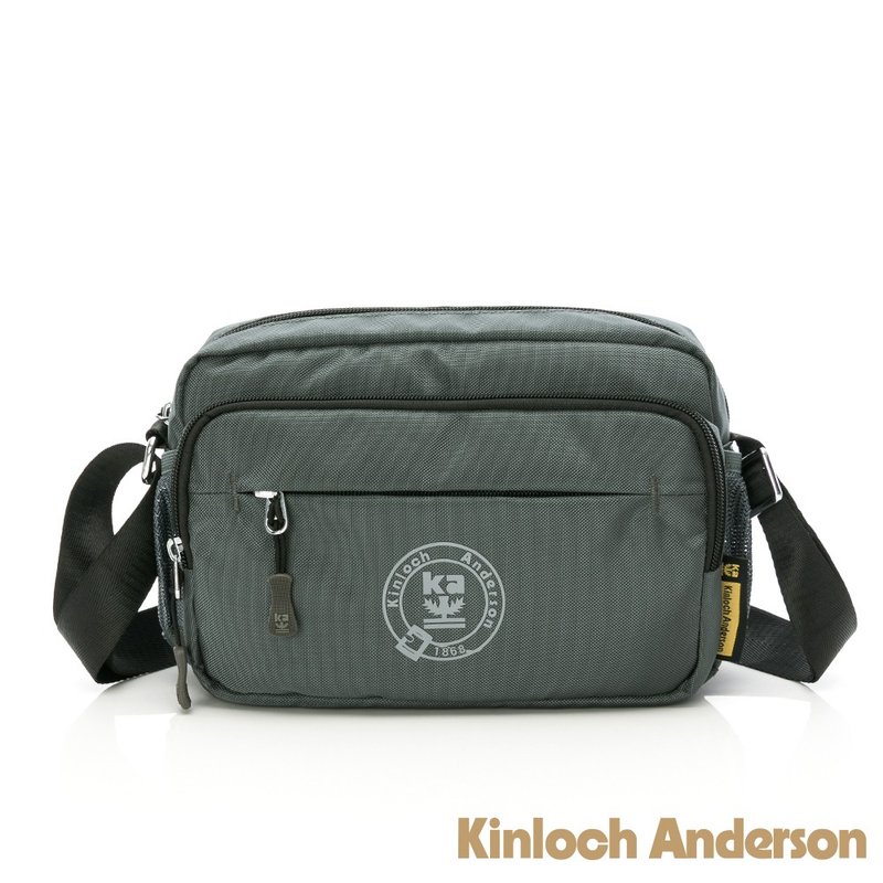 [Kim Anderson] Extremely Functional Water-Repellent Lightweight Side Bag-Grey Green - กระเป๋าแมสเซนเจอร์ - ไนลอน สีเขียว